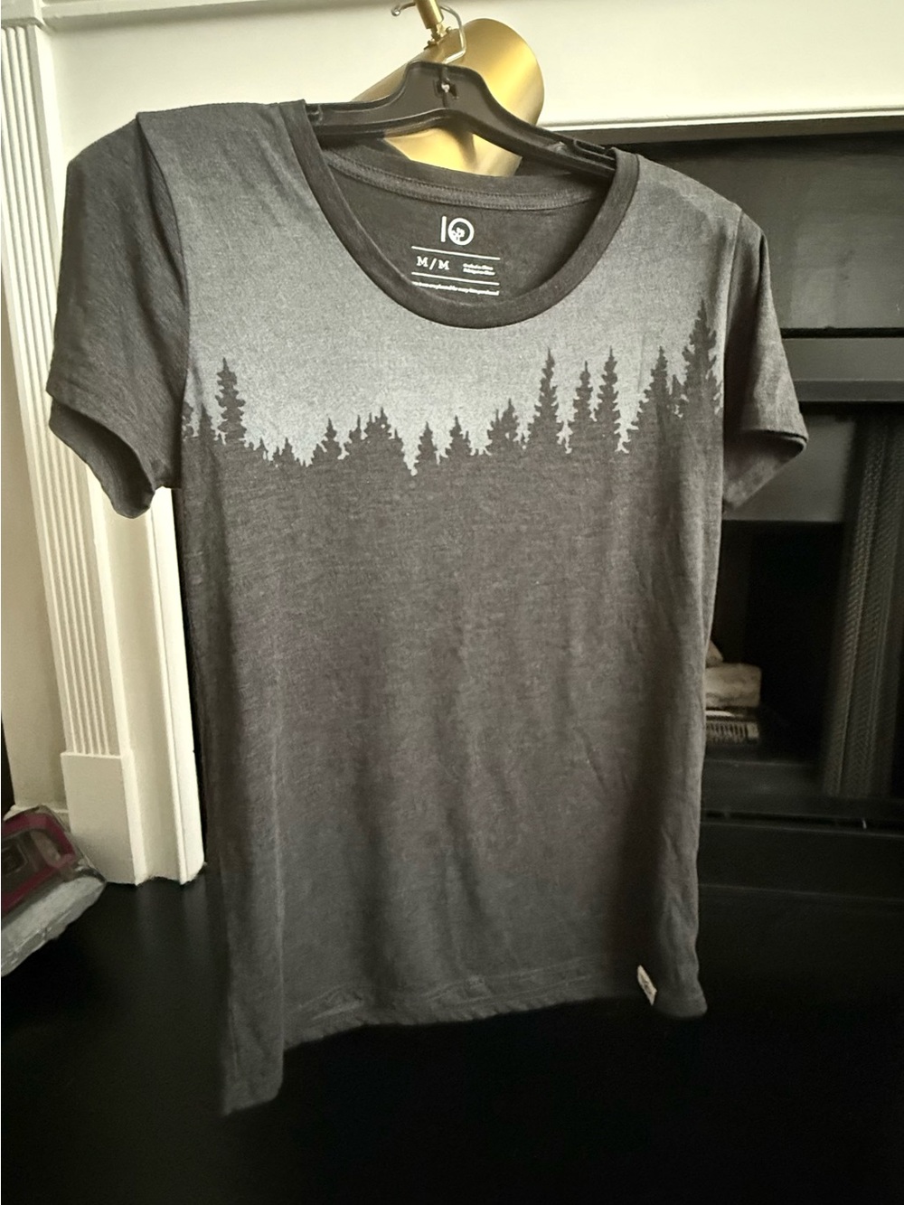 tentree women’s Charcoal Gray Forest Crew Tee